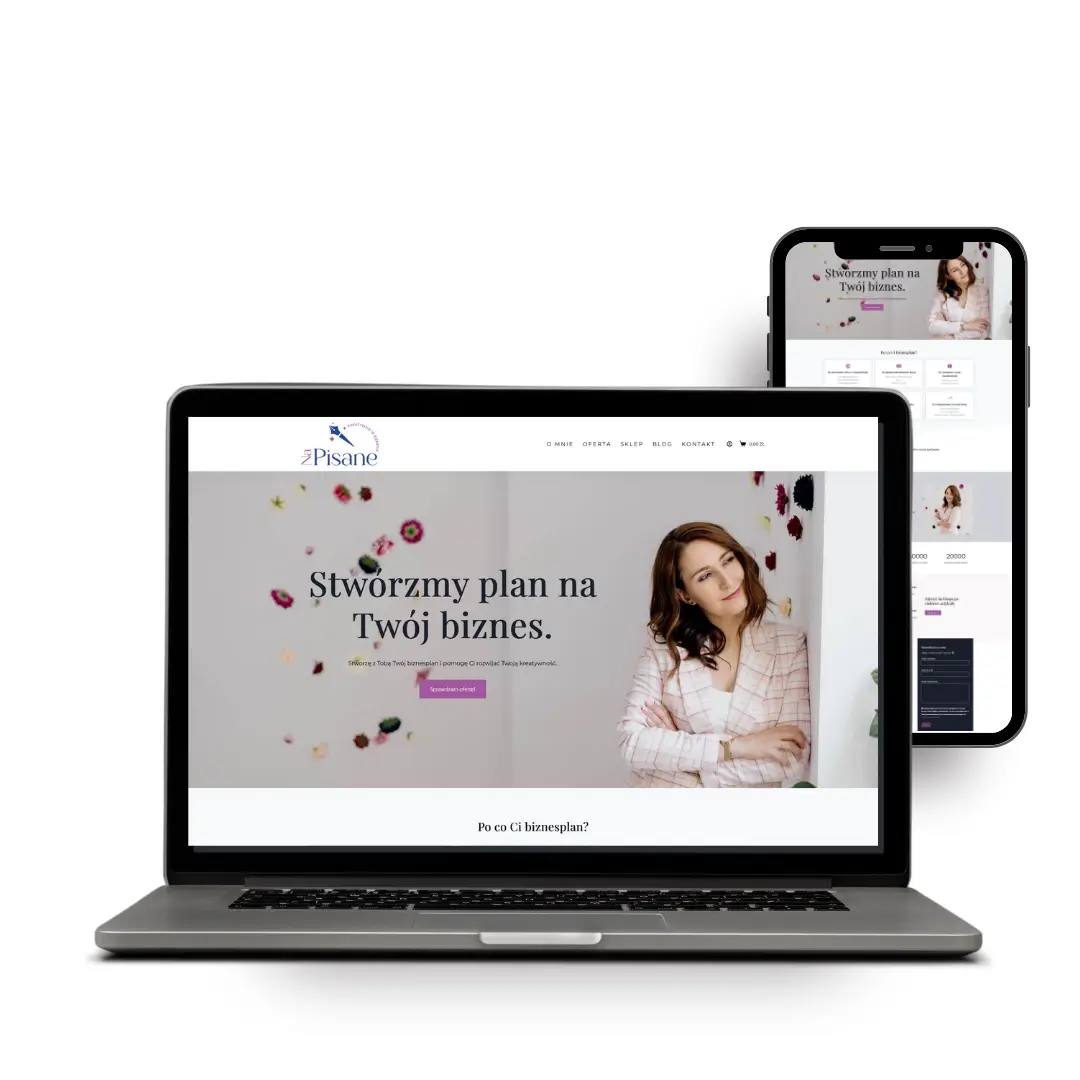 strona internetowa dla biznesu online (pisanie biznesplanów) portfolio infoblogerka gabriela kurowska