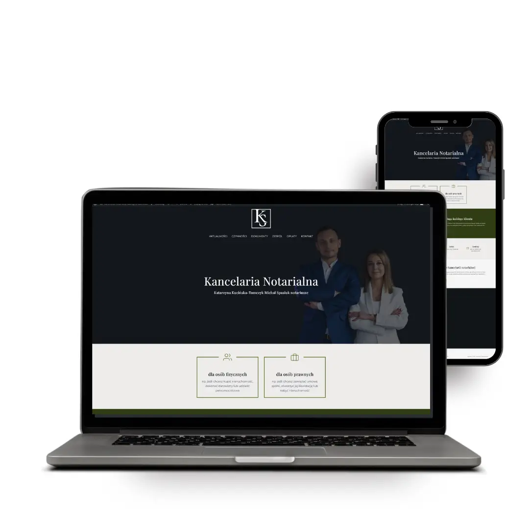 strona dla kancelarii notarialnej k. kucińska tomczyk portfolio infoblogerka