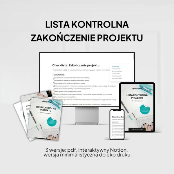 Lista kontrolna zakończenie pracy nad stroną WWW - ebook dla Webdesignerów